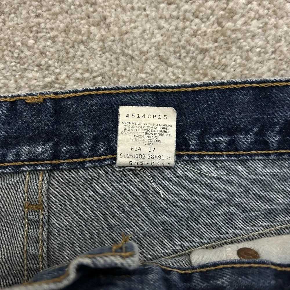VTG Levis 505 Men's 34x30 Straight Leg Distressed‎ Denim Red Tab Made In USA